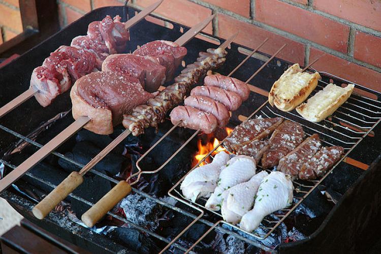 Churrasco brasilerio, Brasilian barbecue.