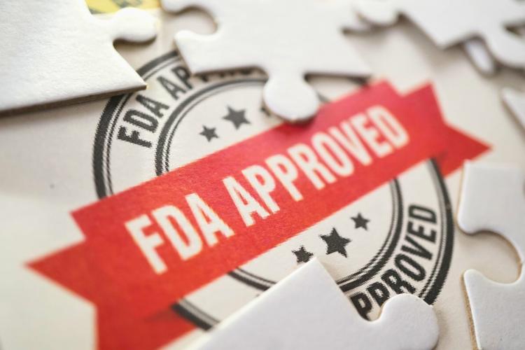 FDA approved, symbolic seal.